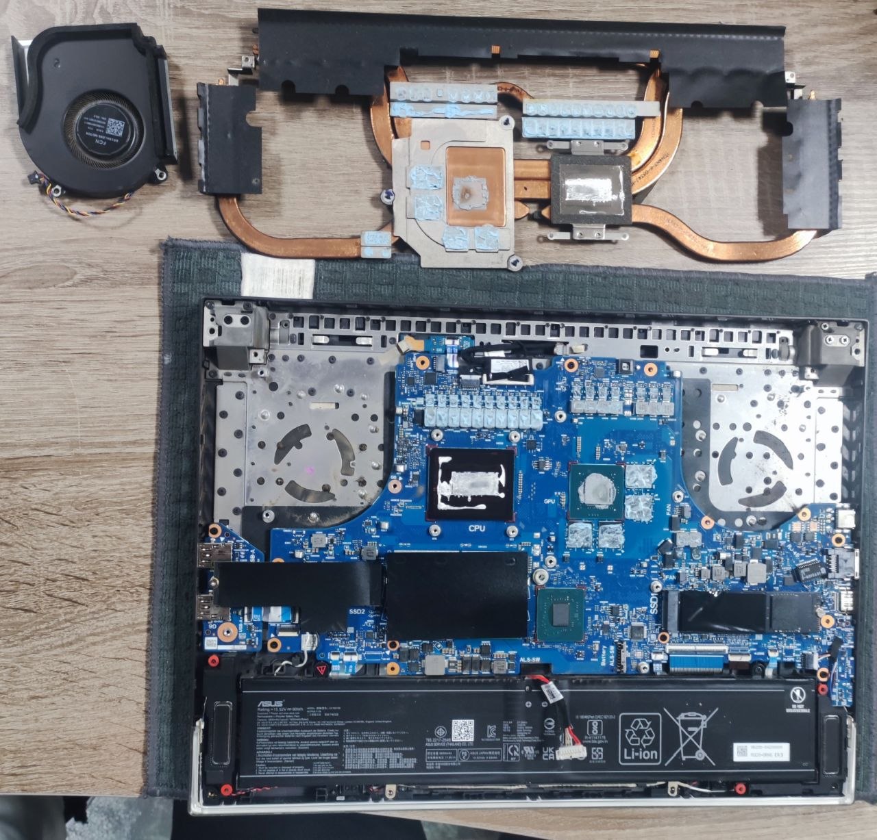 Ремонт ноутбука ASUS ROG Strix G16 G614J